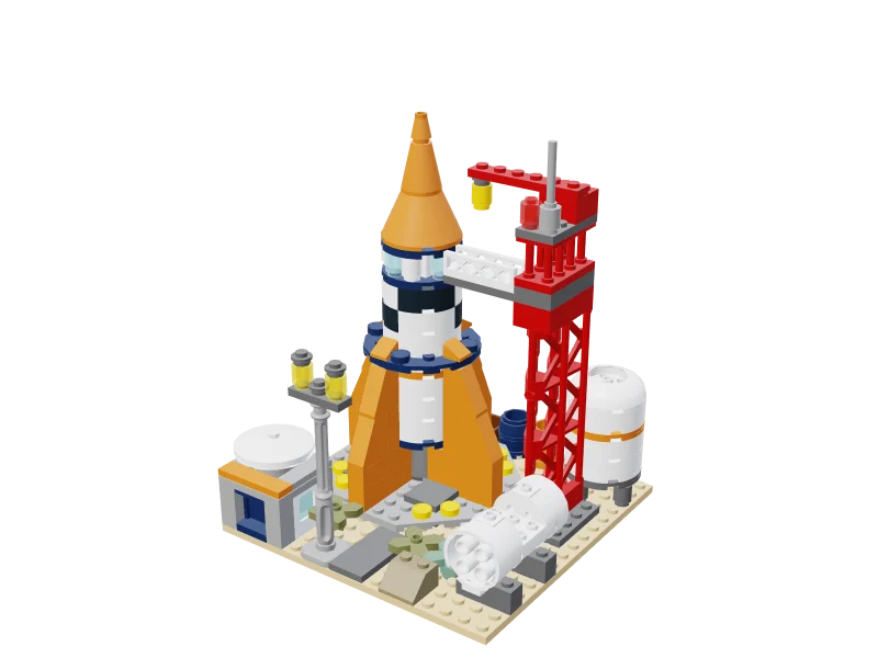 The finished Retro Rocket model